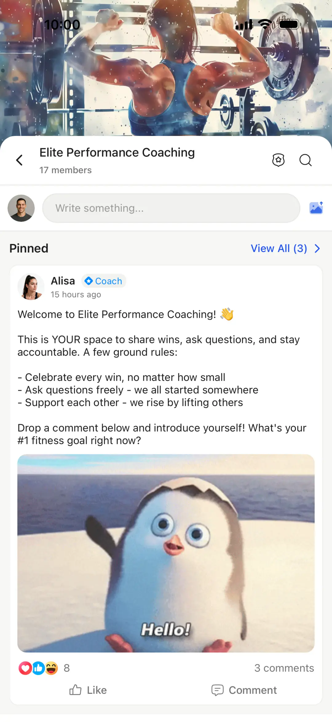 HubFit coach app community