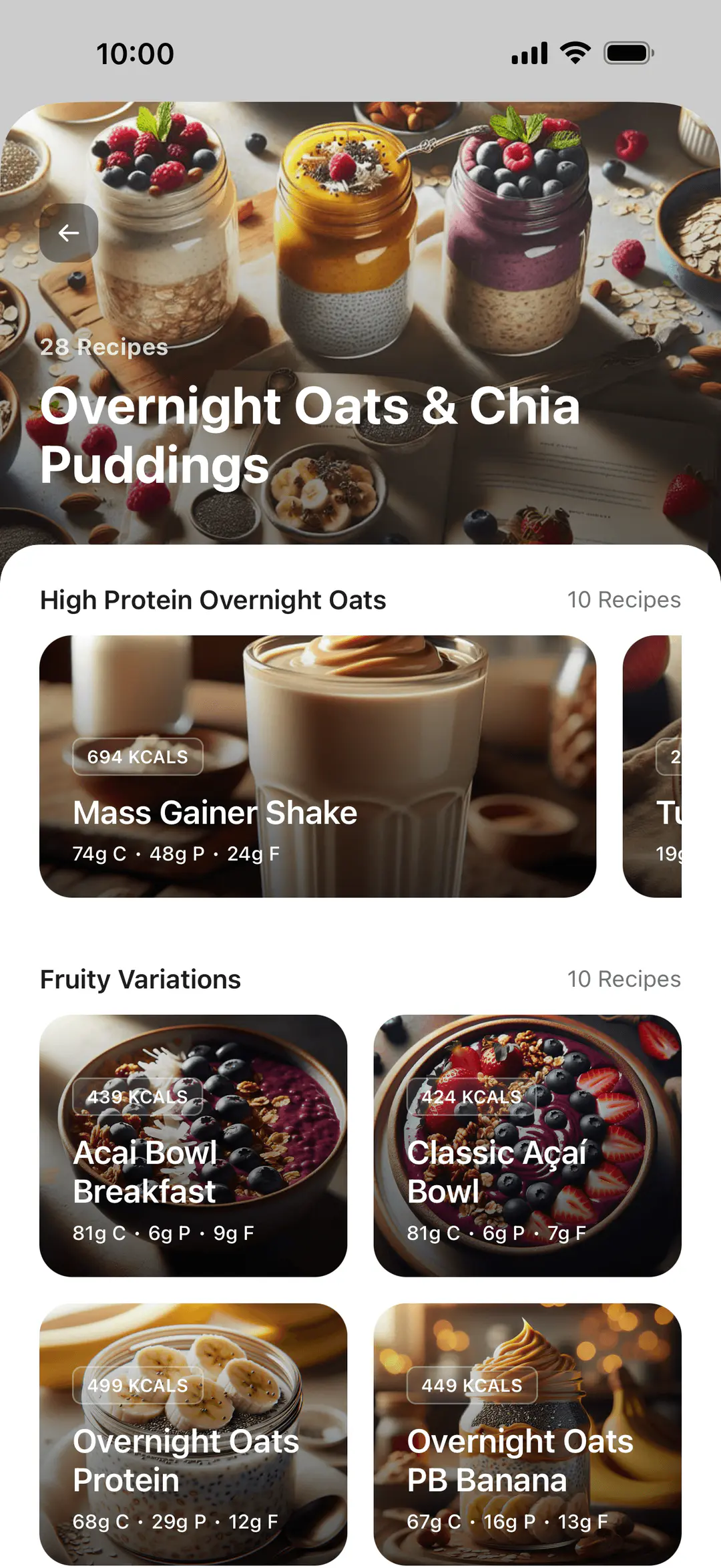 Nutrition coaching software — meal plan delivered to a client