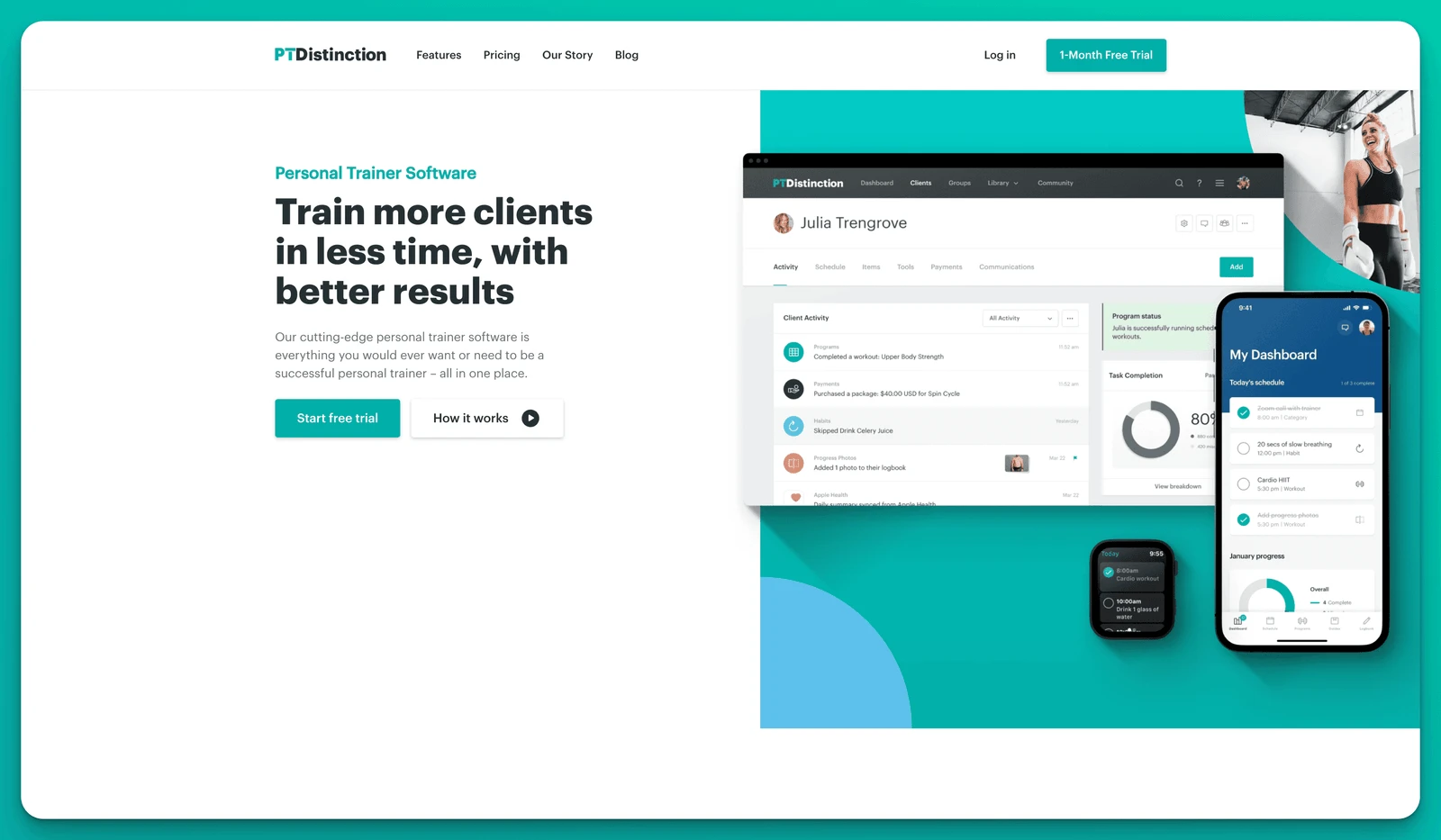 PT Distinction coaching platform landing page