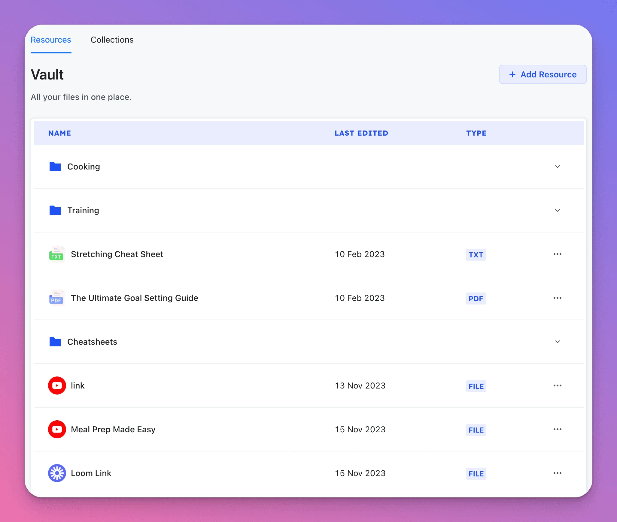 HubFit vault