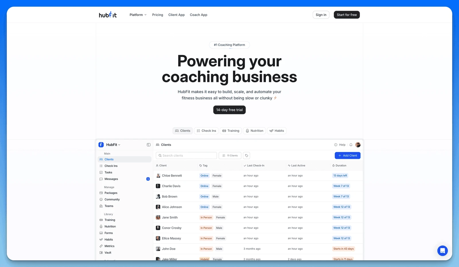 #1. HubFit