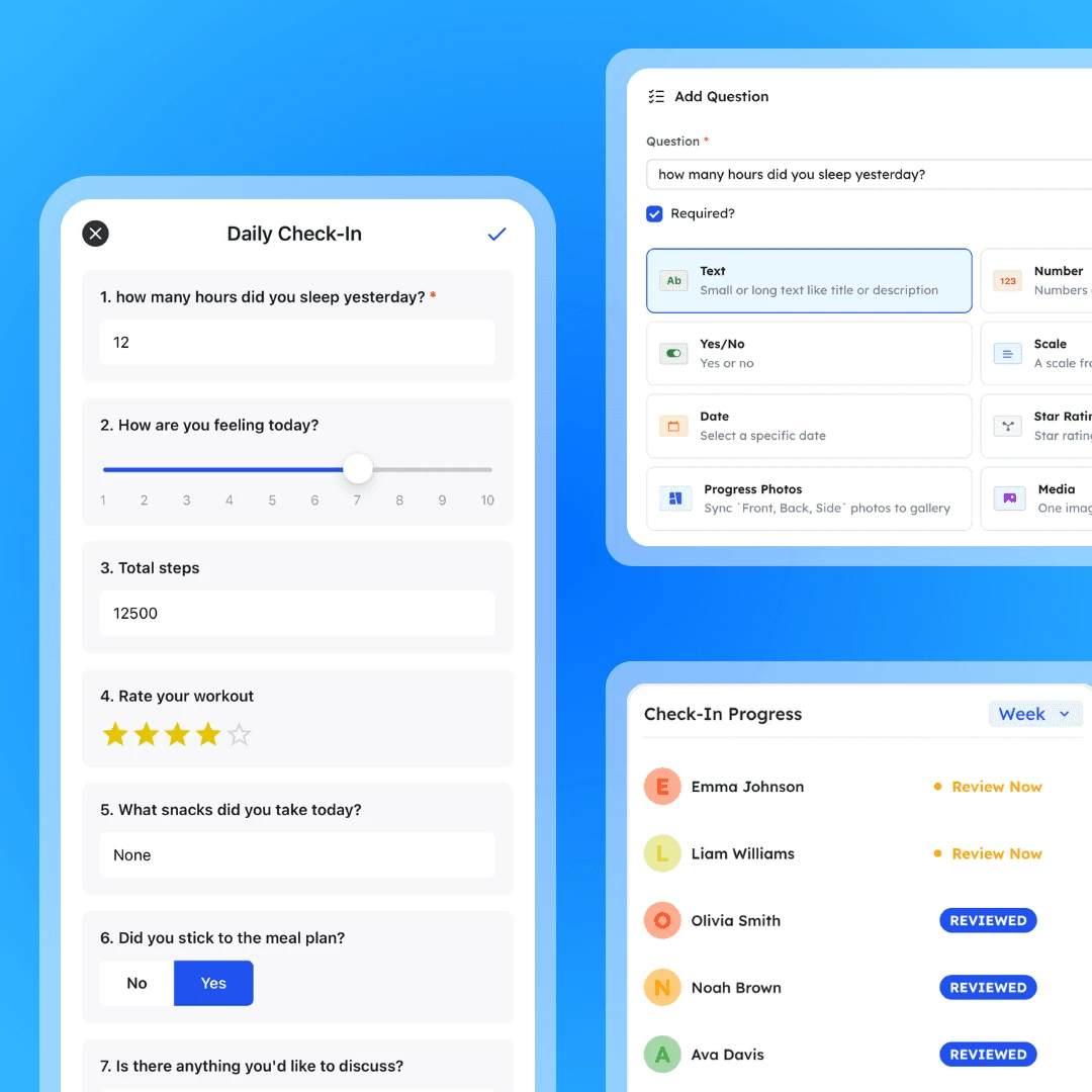 Powerful check-in system to ensure client accountability