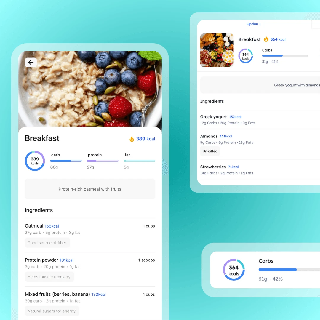 Smart nutrition planner with macronutrient tracking