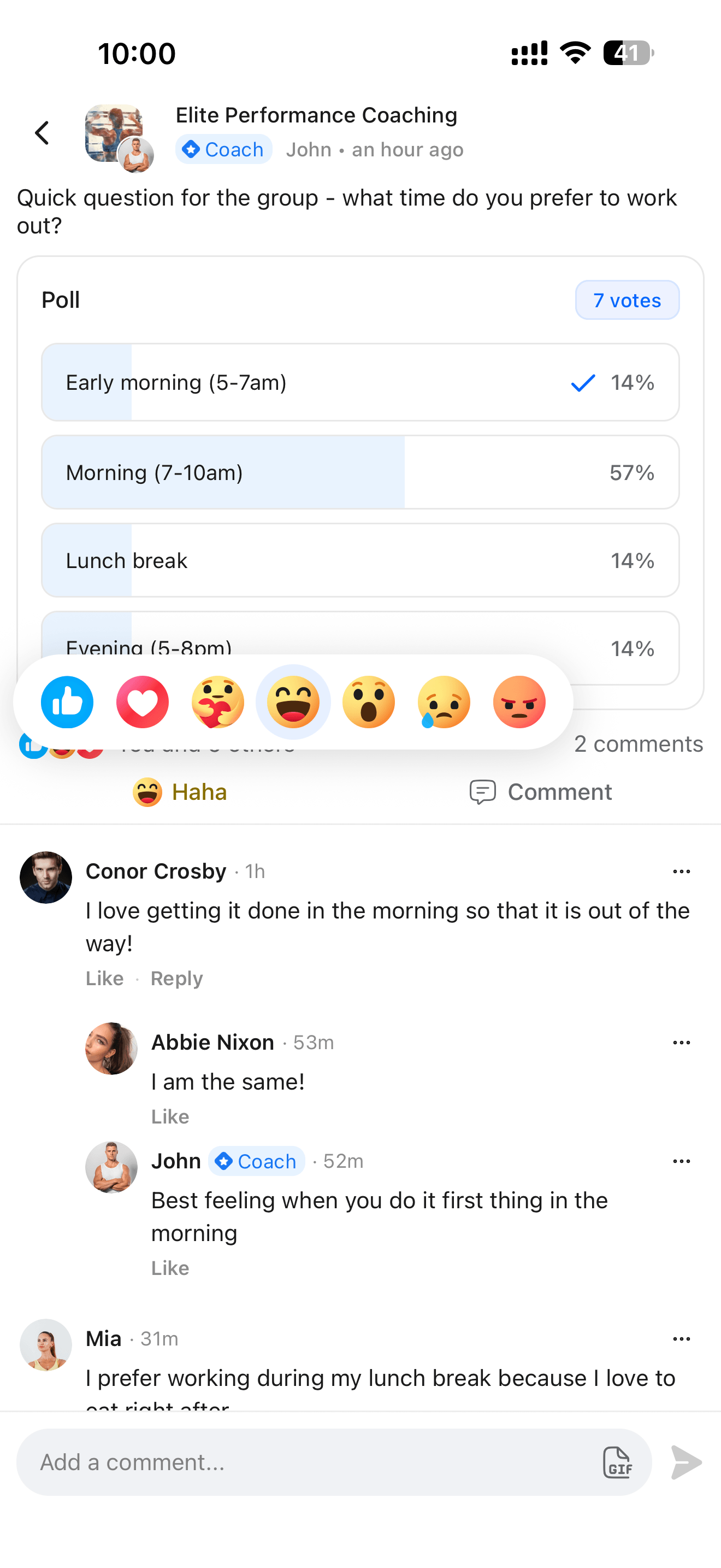 Community example
