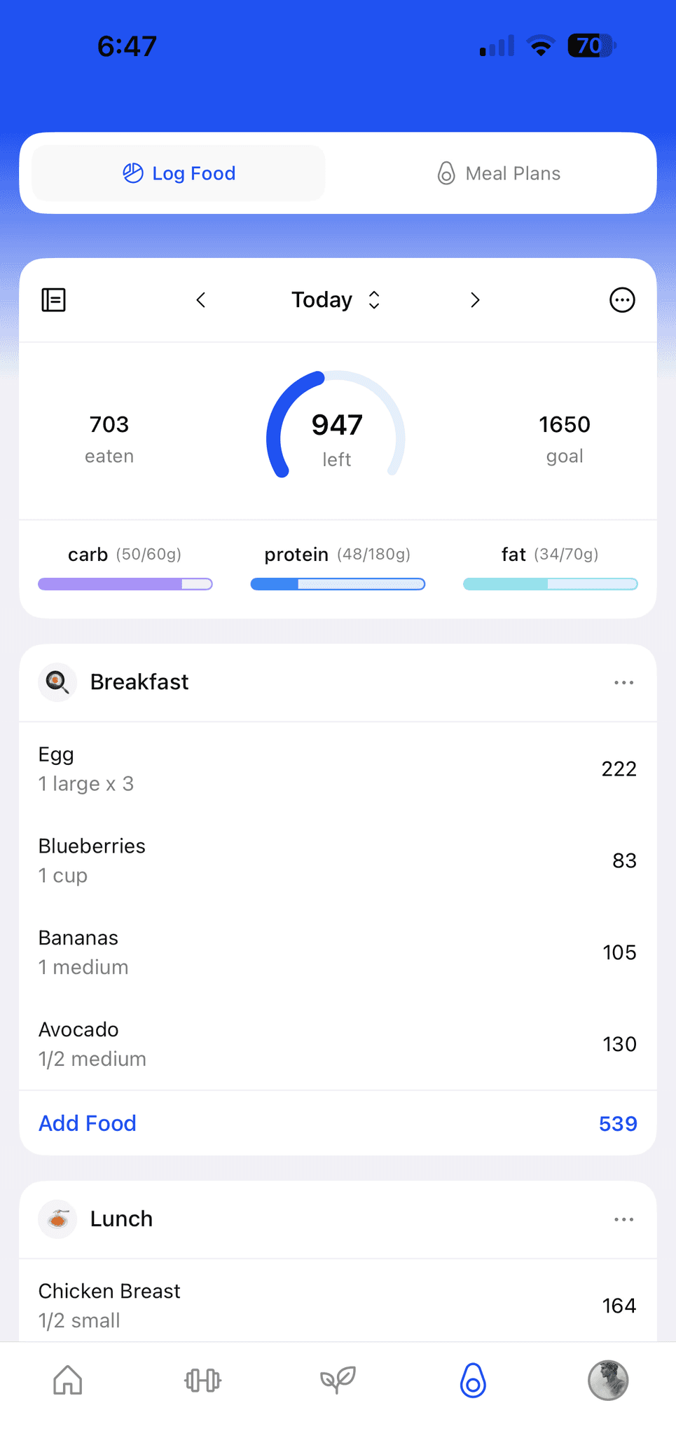 Nutrition example