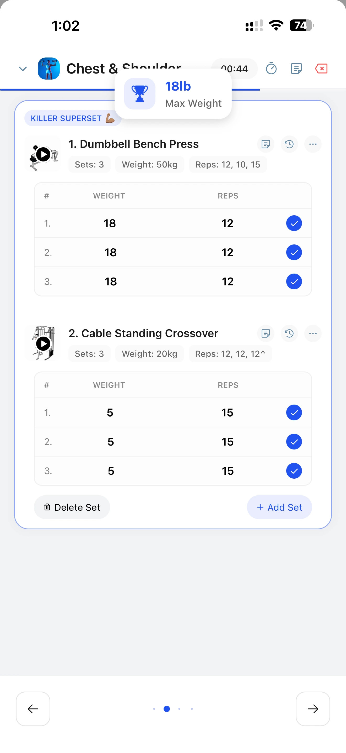 Training example